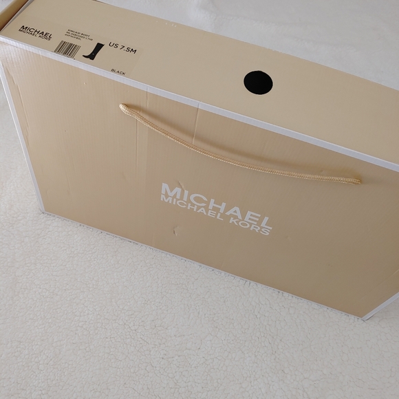 Michael Kors black kincaid embossed riding boots. Size 7.5 - Picture 11 of 12